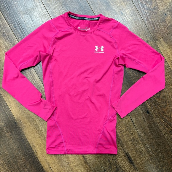 Under Armour Heat Gear Women’s Pink Long Sleeve Active Compression Top - Picture 1 of 8